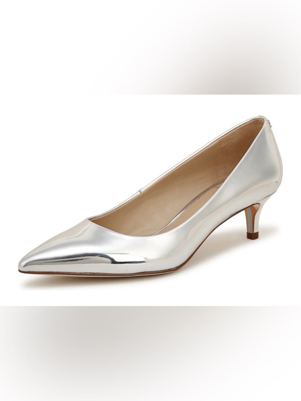 Sam Edelman Dori Silver Pointed-Toe  Heel‎ Pump - Women NEW 8